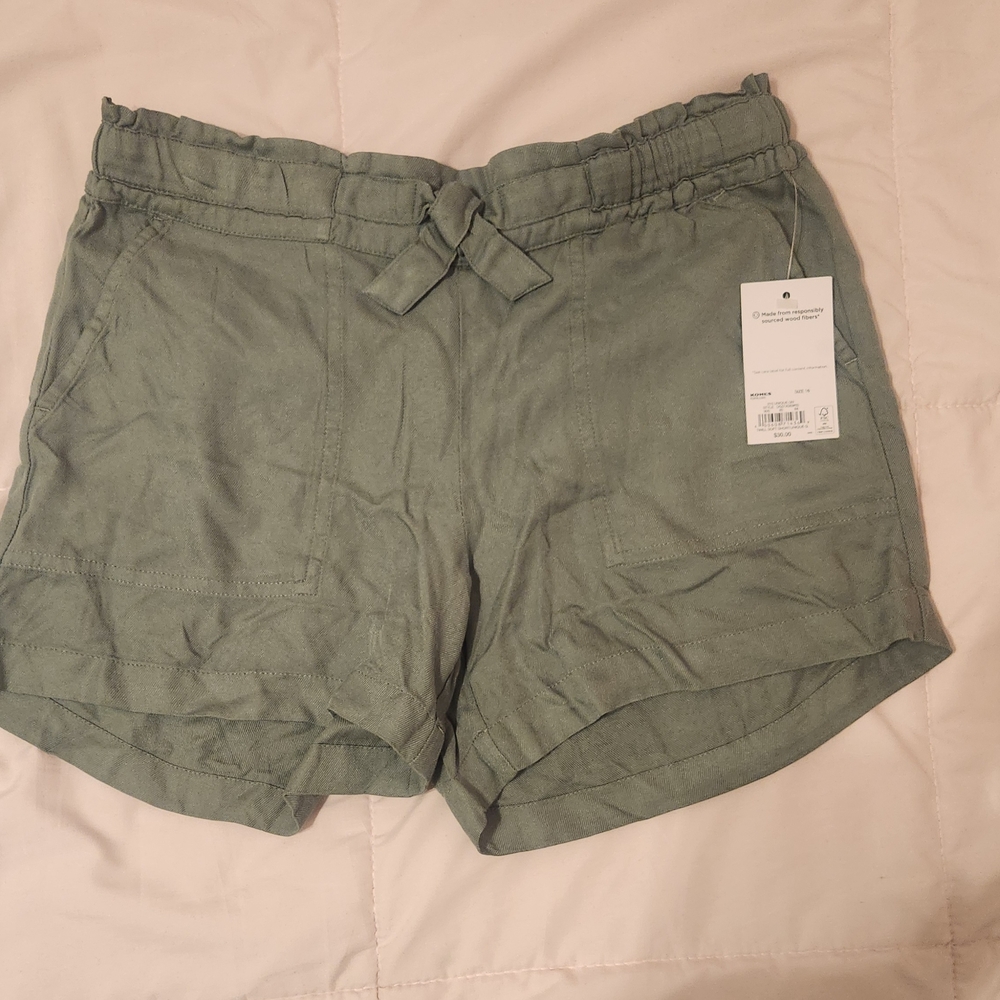 Girls Green Shorts N Black Shorts
